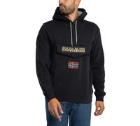 Napapijri Uomo Felpa con cappuccio Burgee, Nero