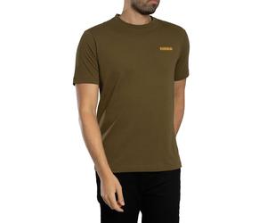 Napapijri Uomo Maglietta grafica con retro in selce, verde
