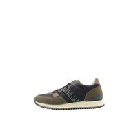 NAPAPIJRI Uomo Sneakers in Nylon Scamosciato Verde e Nero