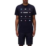 NAPAPIJRI Uomo T-Shirt a Maniche Corte Sere Blu Scuro M