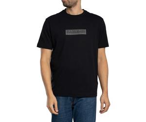 Napapijri Uomo T-Shirt con logo della scatola, Nero