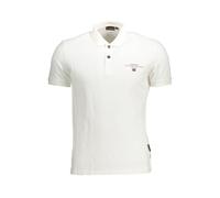 Napapijri White Cotton Men Polo Shirt - M