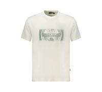 Napapijri White Cotton Men's T-Shirt - M