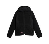 Napapijri - Yupik Felpa con Cappuccio e Zip in Pile Nera - - Sport - Donna - Nero - L