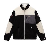 Napapijri - Yupik - Giacca in pile bianca e nera-Nero M