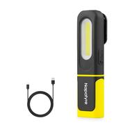 Napatyre Torcia LED Ricaricabile, Super Luminoso Lampada da Lavoro con Base Magnetica e Gancio, 3 Modalità Portatile Lampade di Ispezione per Riparazione Auto/Campeggio/Emergenza (1 Pezzi)