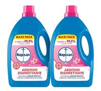 Napisan Additivo Disinfettante Lavatrice alla fragranza Brezza di Primavera, 2 Confezioni da 2.2 Litri di Additivo Liquido per Lavatrice, Contro i Batteri e i Cattivi Odori