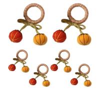 Napkin Rings - Pumpkin Decor | Napkin Anelli | Ringraziamento Decor Crochet Pumpkin Napkin Anelli per Fall Table Decor Fall-Themed Napkin Anelli per il Ringraziamento e le vacanze