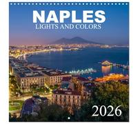 Naples - Lights And Colors (Wall Calendar 2026 12" x 24" / 30 x 60 cm (aperto) Calvendo 12 Month Wall Calendar