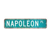 Napoleon Cartello stradale in metallo con scritta "Animal Warning Animal", 10,2 x 45,7 cm, personalizzato, resistente alle intemperie, decorazione rustica da parete per casa, cucina, bagno, grotta