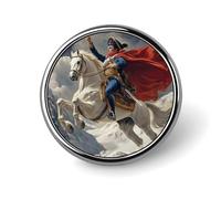Napoleon Crossing The Alps Reproduction Brooch Pins for Women Men Cute Badge Lapel Pins for Backpack Dress Accessories