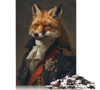 Napoleon Red Fox Portrait Jigsaw Puzzle Impossible 1000Pcs Decorazione Per La Casa. Rilassamento E Intelligence Per Adulti E Ragazzi Da 14 Anni 1000pcs (75x50cm)