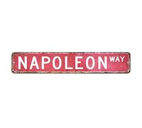 Napoleon Street Sign Farm Animals Tin Sign 7,6 x 45,7 cm personalizzato resistente allo sbiadimento cartello in alluminio elegante targa in metallo per casa, bar, cucina, pub, grotta uomo