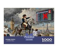 Napoleone attraversa i Monti Alpi Il pendolare Puzzle in Legno Impermeabile Puzzles Da 1000 Pezzi Per Adulti Sfidanti E Rompicapo Puzzle Per Decorazioni Domestiche