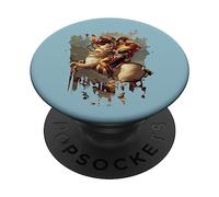 Napoleone attraversando le alpi grunge PopSockets PopGrip Adesivo