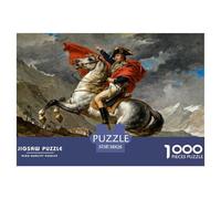 Napoleone che attraversa i Monti Alpi Puzzle in Legno Impermeabile Puzzles Da 1000 Pezzi Per Adulti Impossibili Per Decorazioni Domestiche