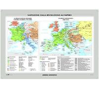 Napoleone: dalla Rivoluzione all'Impero. L'Europa della Restaurazione. Carta murale storica