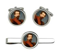 Napoleone III Gemelli E Fermacravatta Set