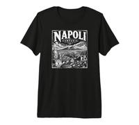 Napoli Campania Italia Cityscape xilografia Maglietta Premium