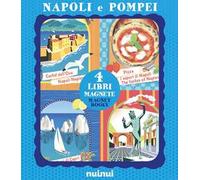 Napoli e Pompei. 4 libri magnete. Ediz. italiana e inglese