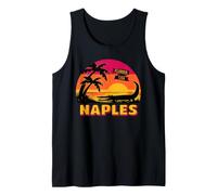 Napoli Florida Alligator Tramonto Retro Travel Canotta