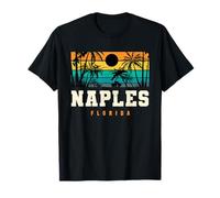 Napoli Florida Retro Design Napoli Beach FL Maglietta