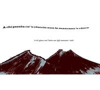 Napoli, Il Vesuvio e i suoi detti, Stampa su tela /PVC con telai e ganci