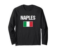 Napoli Italia Bandiera Italiana Italia Naples Maglia a Manica