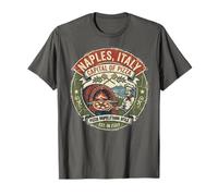 Napoli Italia - Capitale della Pizza - Vintage Grunge Logo Maglietta