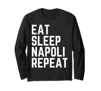 Napoli Maglia a Manica, Unisex per Adulti, Nero, XL