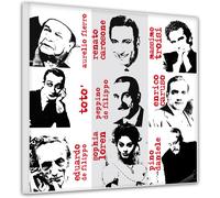 Napoli - Naples Stampa su tela con telaio e ganci effetto dipinto