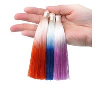 Nappa 5/20 pezzi di nappe in seta fatte a mano, morbide, 10 cm, cordino ad anello for fai da te, corda for appendere segnalibro, flauto(Rose Red,20pcs)