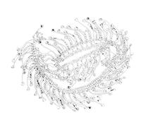 Nappa catena frangia nuziale applique trim cristallo abbigliamento borsa decorazione di nozze gioielli cucito artigianato fai da te(Argento)