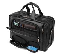 Nappa Leather Briefcase for Men Large Business Travel Messenger Tote B