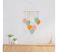 Nappe a foglia in macramè appese alla parete per il soggiorno della stanza