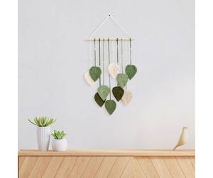 Nappe a foglia in macramè appese alla parete per il soggiorno della stanza