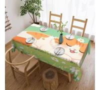 Nappe Chat Mignon Aux Fleurs Couverture De Table Facile D'Entretien Nappe De Table Rectangle Nappes Pour Salle À Manger Jardin Dîners 137X183Cm
