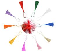 Nappe Decorative Fatte a Mano, Nappa Decorativa, 100 Pezzi 13 cm Colorato Mini Nappe, Ottimo per Bigiotteria, Gioielli, fai da te, Segnalibri, Decorazioni per la Casa e Altro Ancora - 10 Colori