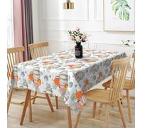 Nappe Fall Thanksgiving Autumn Harvest Blue Oranges Pumpkin Nappes Rectangle Nappe De Table Déperlante Nappes Pour Jardin Dîners Salle À Manger 137X183CM