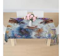 Nappe Fleur De Vache des Highlands Couverture De Table Rectangle Nappe De Table Anti Tache Nappes pour Fête Salle À Manger Dîners 137X183Cm