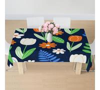 Nappe Fleurs De Printemps Et D'Été Nappes Rectangle Couverture De Table Facile D'Entretien Nappe De Table Pour Salle À Manger Jardin Fête 137X183Cm