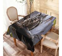 Nappe Hibou Sur Une Branche Tablecloth Rectangle Nappe De Table Déperlante Couverture De Table Pour Jardin Salle À Manger Fête 137X183Cm
