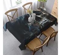 Nappe Impression De Crâne Fantôme D'Horreur Nappe De Table Rectangle Couverture De Table Décoration Nappes Pour Pique-Niques Jardin Fête 137X183Cm