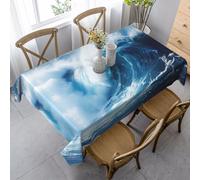 Nappe Impression HD D'Une Grande Vague De La Mer Nappes Rectangle Nappe De Table Facile D'Entretien Tablecloth pour Jardin Salle À Manger Pique-Niques 137X183Cm