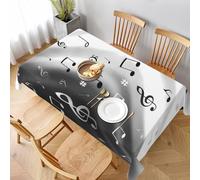 Nappe Imprimer Des Notes De Musique Nappes Déperlante Couverture De Table Facile D'Entretien Nappe De Table Pour Salle À Manger Dîners Jardin 137X183Cm