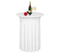 Nappe Ronde Cocktail Haute, Housse Élastique Extensible Pour Table De Réception, Mariage, Anniversaire Et Événement, Décoration Élégante Résistante Aux Taches, Facile À Installer Et Réutilisable,