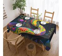 Nappe Serpent Exquis Nappes Anti Tache Nappe De Table Rectangle Couverture De Table Pour Salle À Manger Fête Jardin 137X183Cm