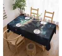 Nappe Un Chat Dans Une Nébuleuse Nappe De Table Facile D'Entretien Couverture De Table Anti Tache Tablecloth Pour Fête Jardin Salle À Manger 137X183Cm