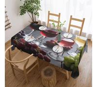 Nappe Vin Avec Raisins Nappes Rectangle Couverture De Table Facile D'Entretien Nappe De Table Pour Pique-Niques Jardin Fête 137X183Cm