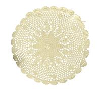 Napperon tissé en Dentelle | Nappe faite à la Main au Crochet | Set de Table Rond Set | Tapis de Table au Crochet fait Main tressé en Coton - Tazza Napperon à thé en Dentelle Pour la Maison